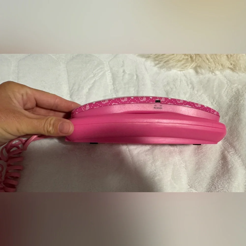 Hello Kitty Pink Retro Phone Tel-Line Mountable Gift Sakar 2009 Sanrio